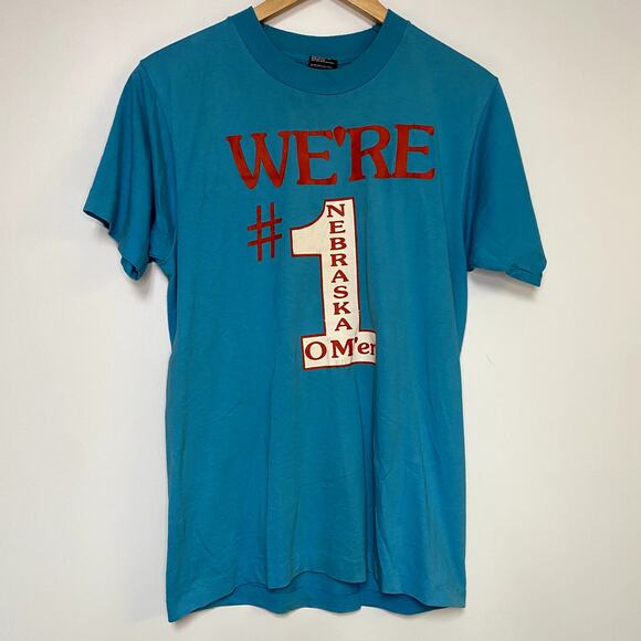 Vintage Nebraska Shirt 90s Omaha Folktales Blair Blue Tee - Picture 1 of 2